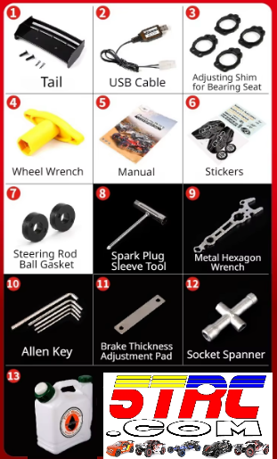 Rovan 5B Black #26 1/5 Scale 29cc Gasoline Ready To Run RC Buggy A - Image 38