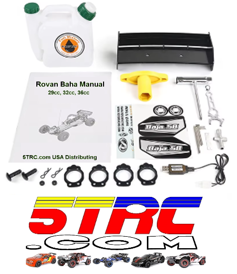 Rovan 5B Black #26 1/5 Scale 29cc Gasoline Ready To Run RC Buggy A - Image 56