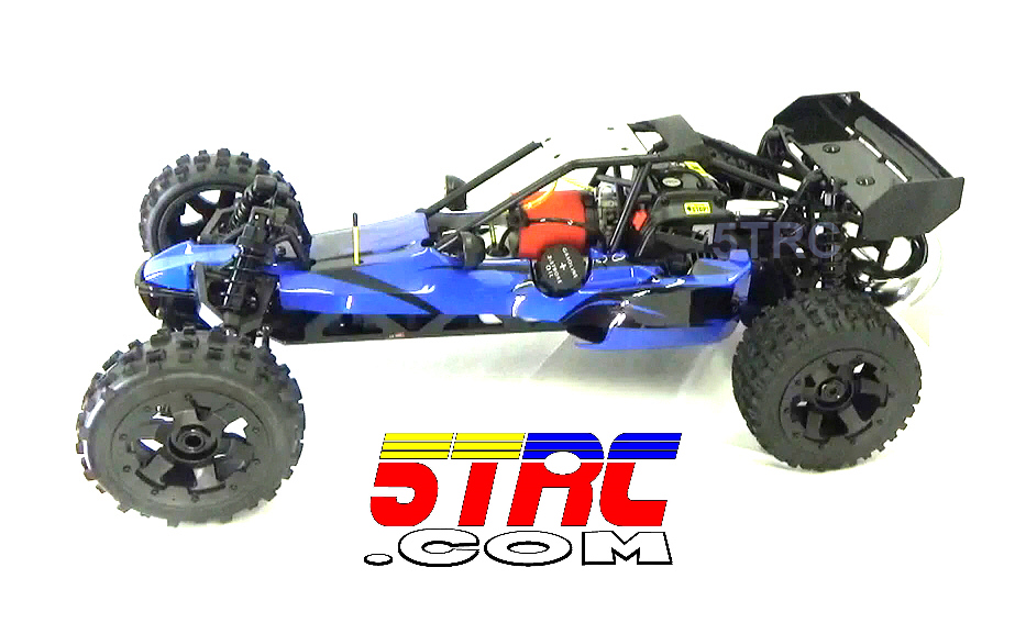 Rovan RC Buggy 1/5 Scale 5B 29cc Baja Buggy Gasoline Engine with Blue Body - Image 2