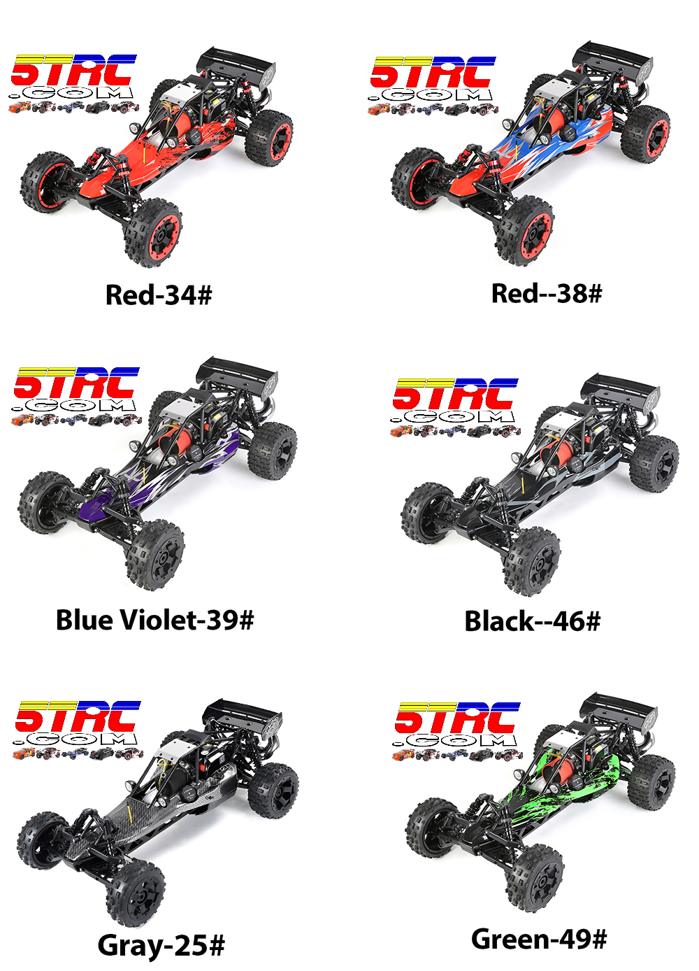 Rovan 5B Black #26 1/5 Scale 29cc Gasoline Ready To Run RC Buggy A - Image 29
