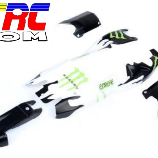 Rovan RC 1/5 Scale 5B 29cc Baja Buggy Gasoline Petrol Black & White Monster Body