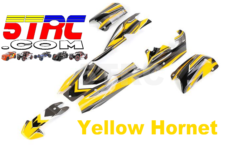 Big Yellow Hornet 1/5 Scale RC Buggygasoline engine with yellow hornet body