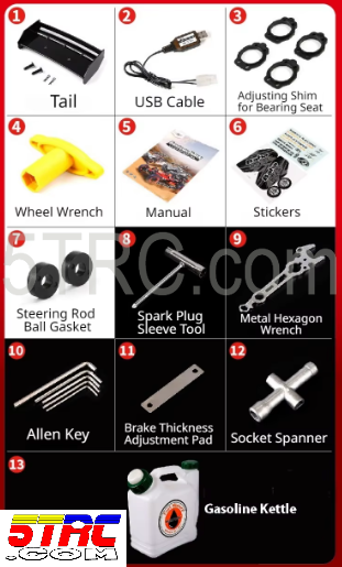 Rovan 360A RC Green 1/5 scale 36cc CNC aluminum upgrade gasoline buggy