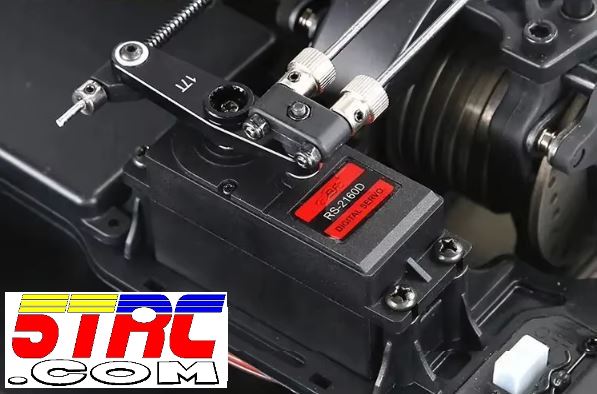 Rovan LT450 1/5 scale black 45cc 4WD gas truck with 3-stage differentials, large fuel tank, roll cage, and 2.4G radio. LT450-BLK-07-45-T-4