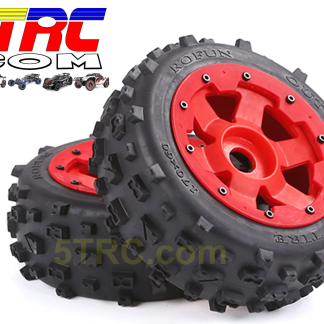 Rovan MT 170x60 Tires Assembly on Red Wheels 170x60 Part #850732