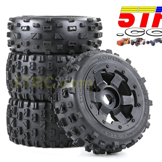 Rofun MT tires set of 4 170x80 and 170x60 on black wheels part #850801