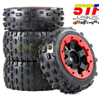 Rovan 5B Gen-2 wilderness wheel set black wheels red bead part #850802