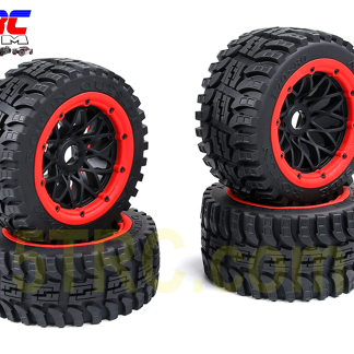 Rofun A/T tires set of 4 on black wheels red bead part #854822