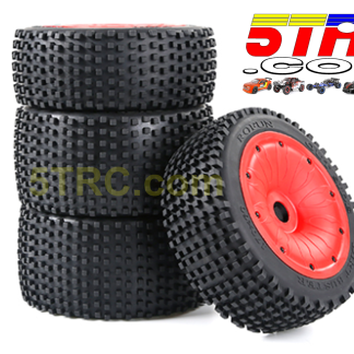 Dirtbuster tires on red dish wheels 24mm hex #854931