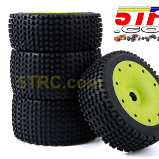 Rofun Dirtbuster tires on green dish wheels 24mm hex #854932