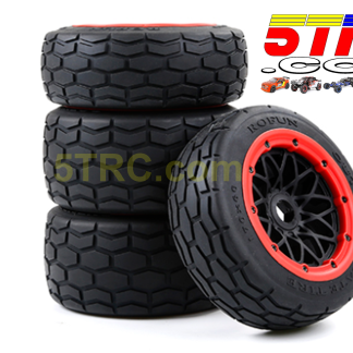 Rofun Slate Tires on black wheels red bead 24mm hex #854972