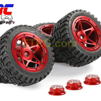 5B CNC Wheels metal star rim Gen2 red set of 4 #855331