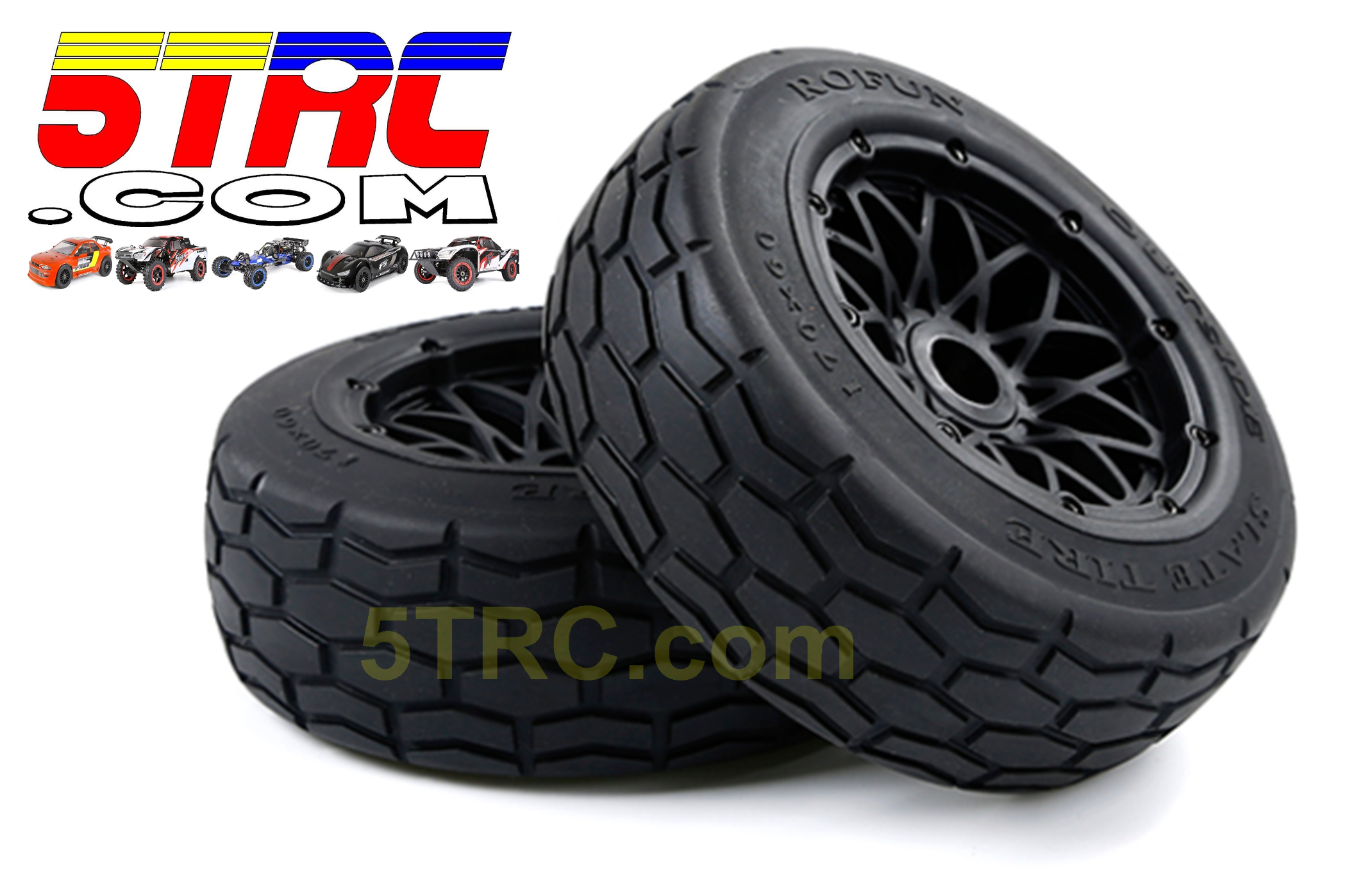 Rovan Rofun 170x60 Slate street tires on black wheels #953011