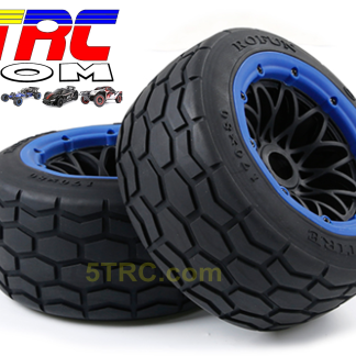 Rovan 170x80 Slate Tires Slate street tires on black wheels with blue bead #953024