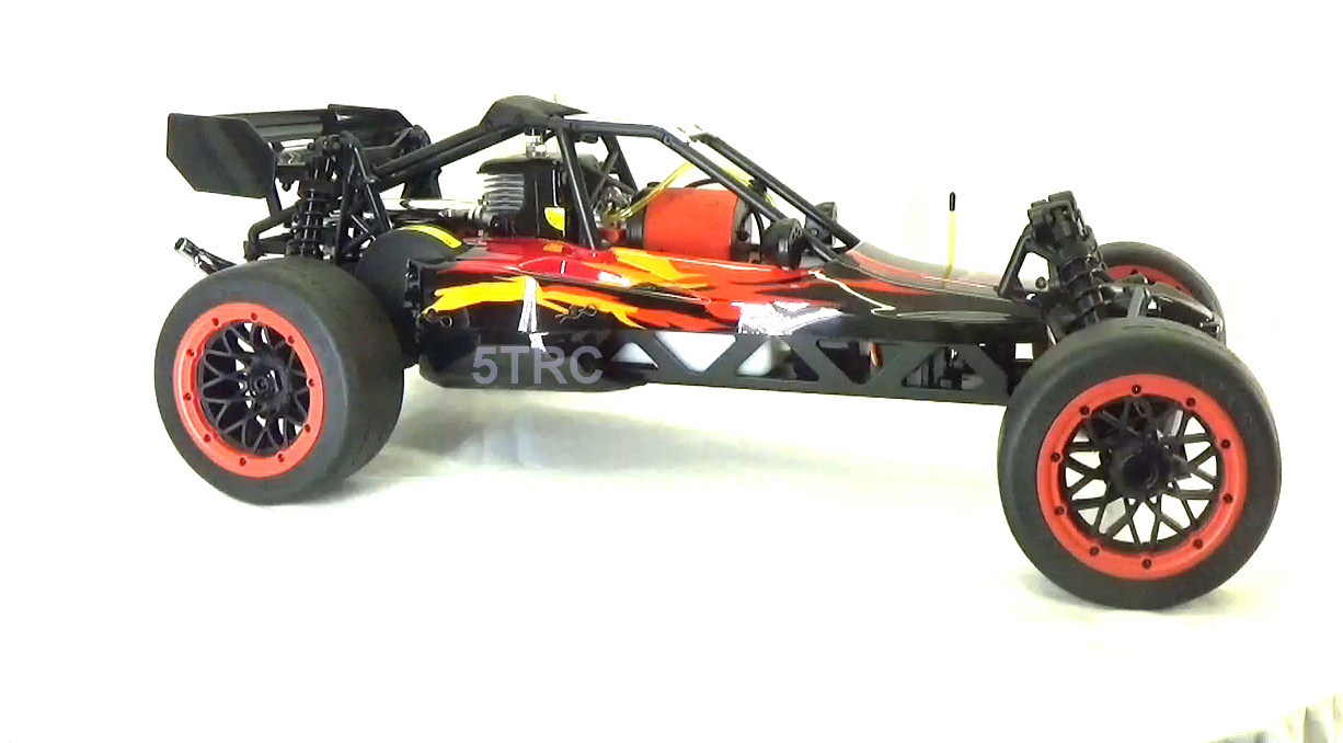Rovan Rofun Asphalt Racing 1/5 scale 5B 29cc buggy Venom red and black 5B-BLK-47-29-B-2-855122