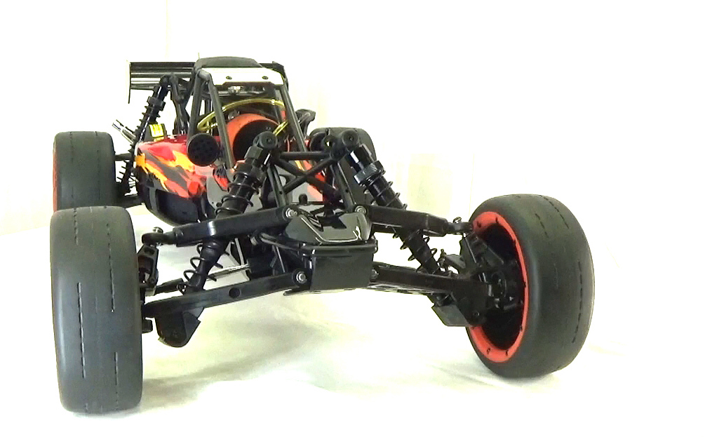Rovan Rofun Asphalt Racing 1/5 scale 5B 29cc buggy Venom red and black 5B-BLK-47-29-B-2-855122