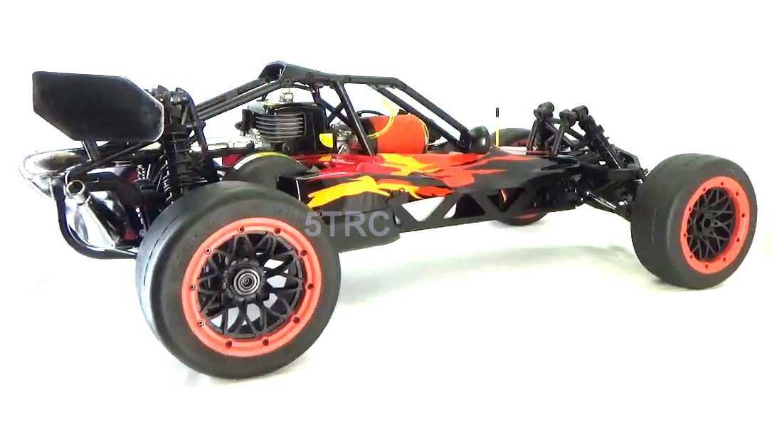 Rovan Rofun Asphalt Racing 1/5 scale 5B 29cc buggy Venom red and black 5B-BLK-47-29-B-2-855122