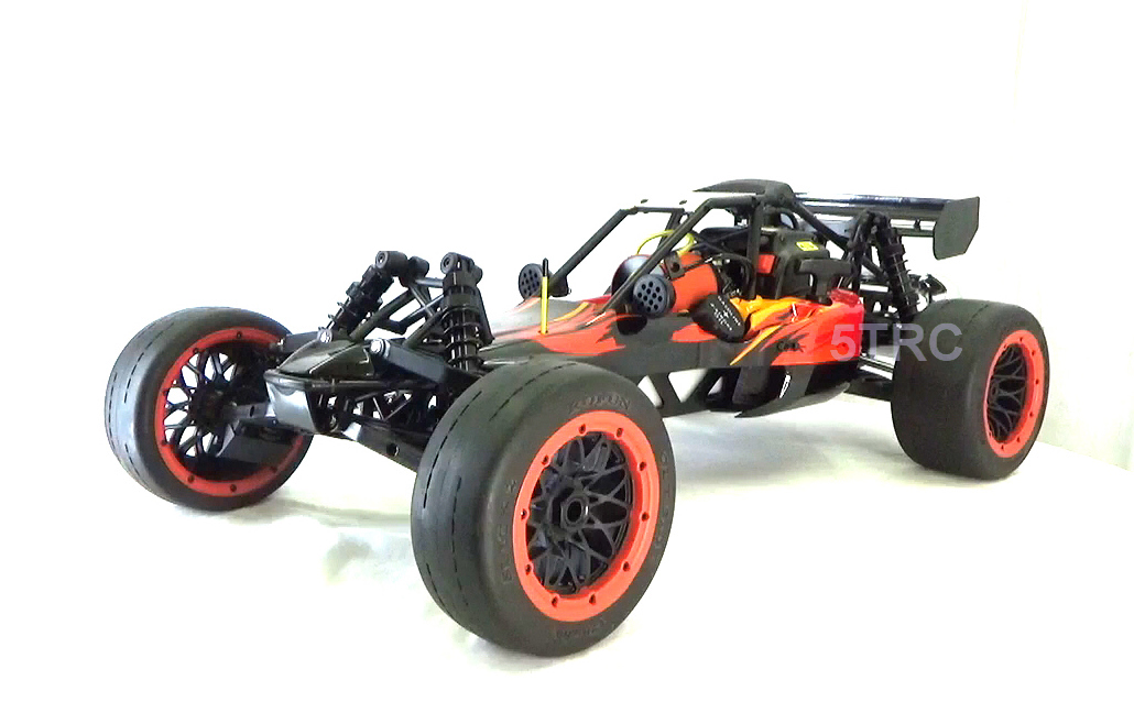 Rovan Rofun Asphalt Racing 1/5 scale 5B 29cc buggy Venom red and black 5B-BLK-47-29-B-2-855122
