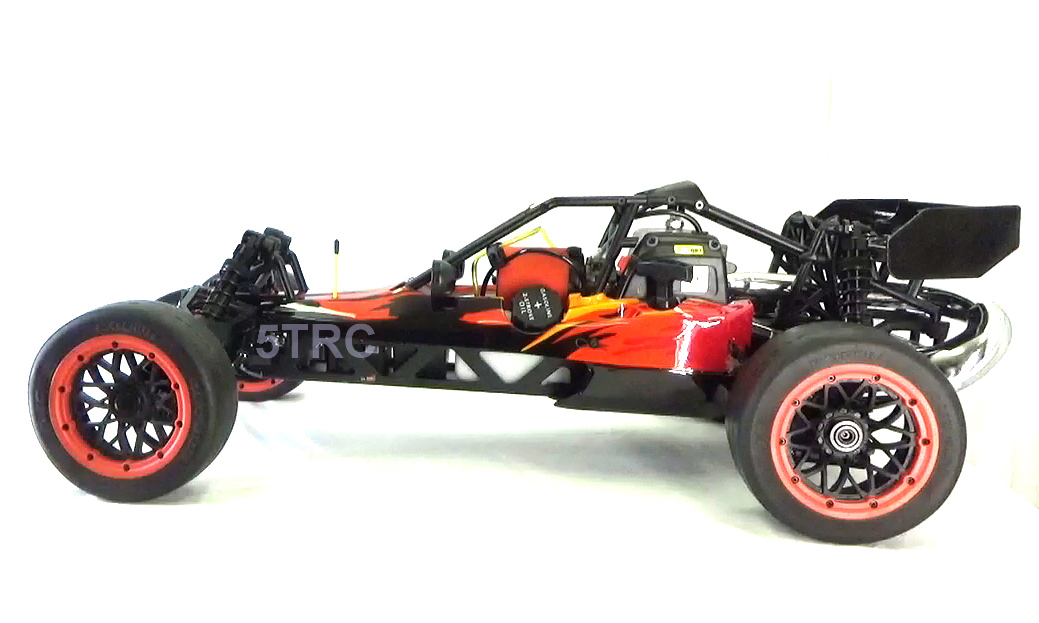 Rovan Rofun Asphalt Racing 1/5 scale 5B 29cc buggy Venom red and black 5B-BLK-47-29-B-2-855122
