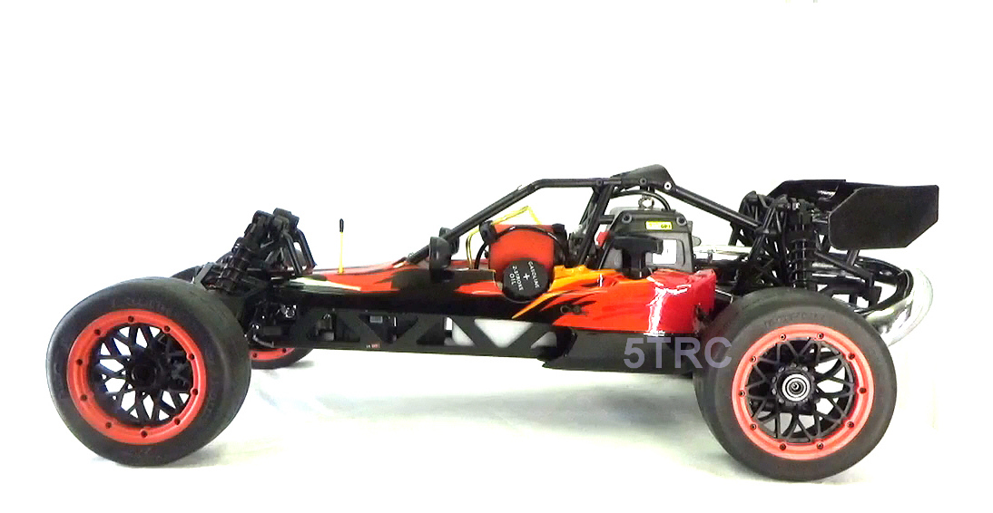 Rovan Rofun Asphalt Racing 1/5 scale 5B 29cc buggy Venom red and black 5B-BLK-47-29-B-2-855122