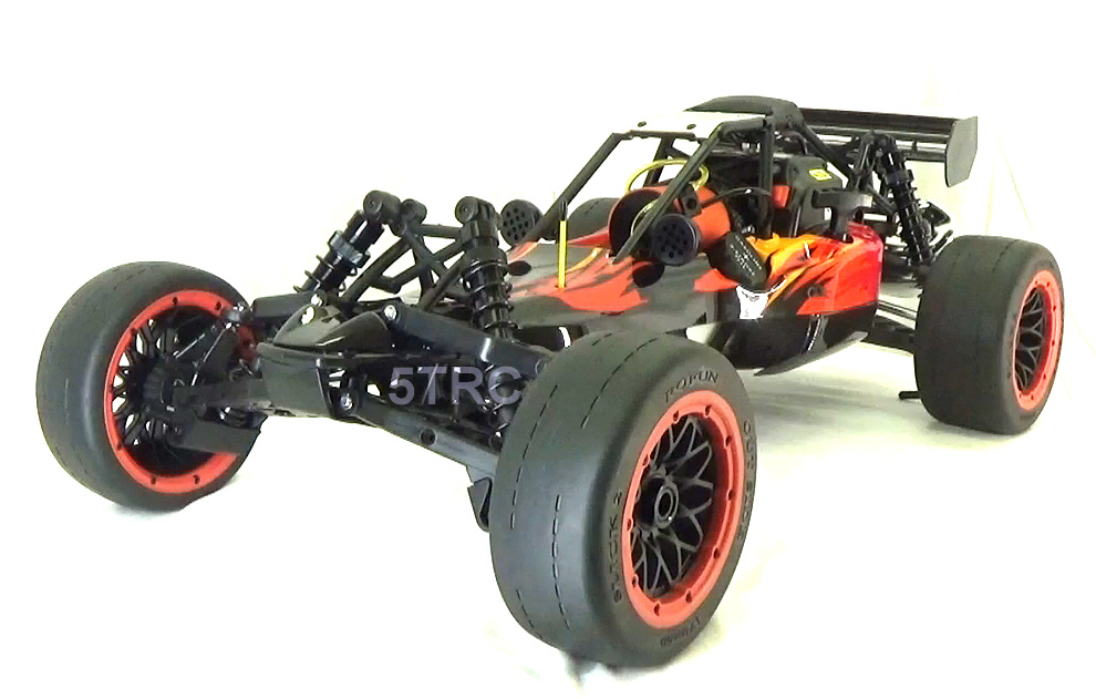 Rovan Rofun Asphalt Racing 1/5 scale 5B 29cc buggy Venom red and black 5B-BLK-47-29-B-2-855122