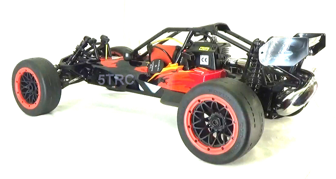 Rovan Rofun Asphalt Racing 1/5 scale 5B 29cc buggy Venom red and black 5B-BLK-47-29-B-2-855122