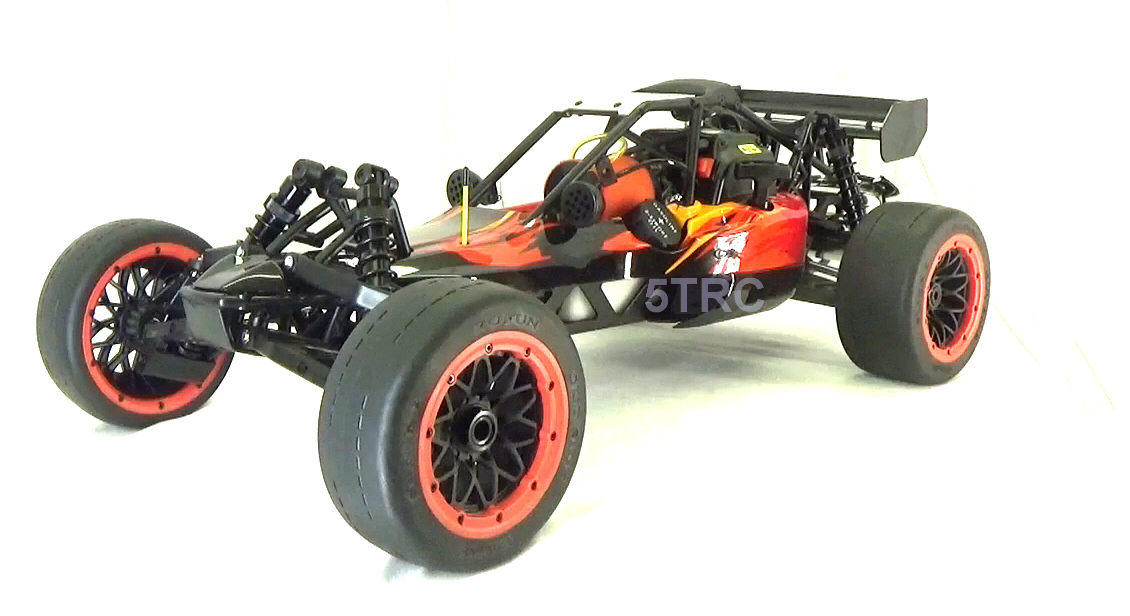 Rovan Rofun Asphalt Racing 1/5 scale 5B 29cc buggy Venom red and black 5B-BLK-47-29-B-2-855122