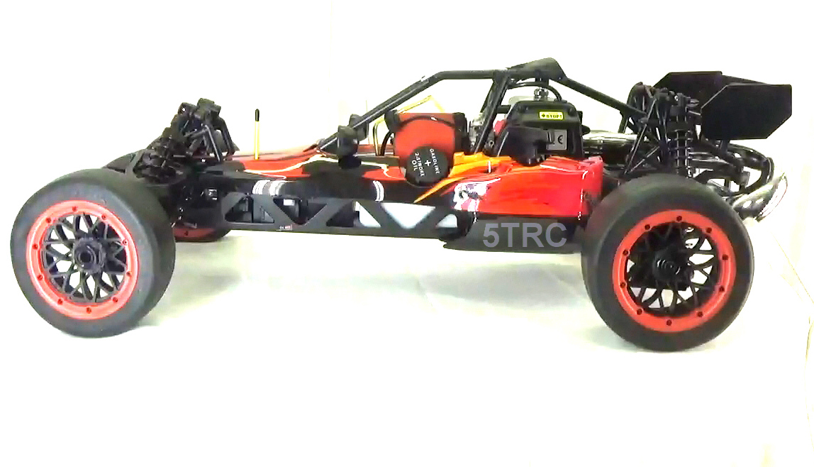 Rovan Rofun Asphalt Racing 1/5 scale 5B 29cc buggy Venom red and black 5B-BLK-47-29-B-2-855122