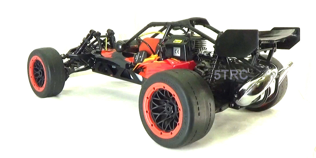 Rovan Rofun Asphalt Racing 1/5 scale 5B 29cc buggy Venom red and black 5B-BLK-47-29-B-2-855122