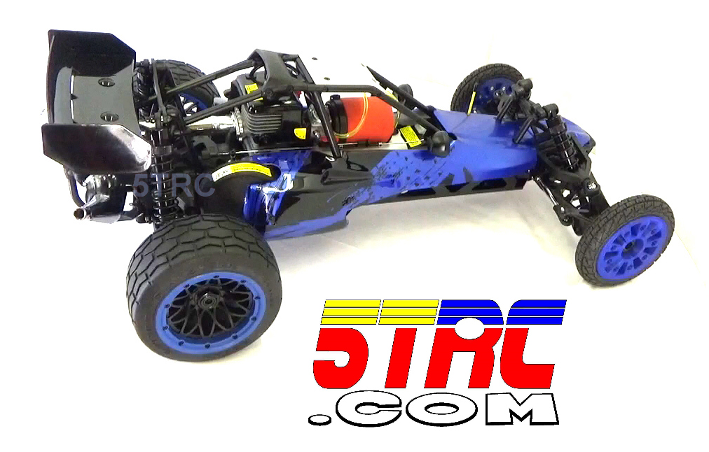 Title and Caption: Custom Rofun 5B Blue 1/5 scale 29cc gasoline ready to run remote control buggy