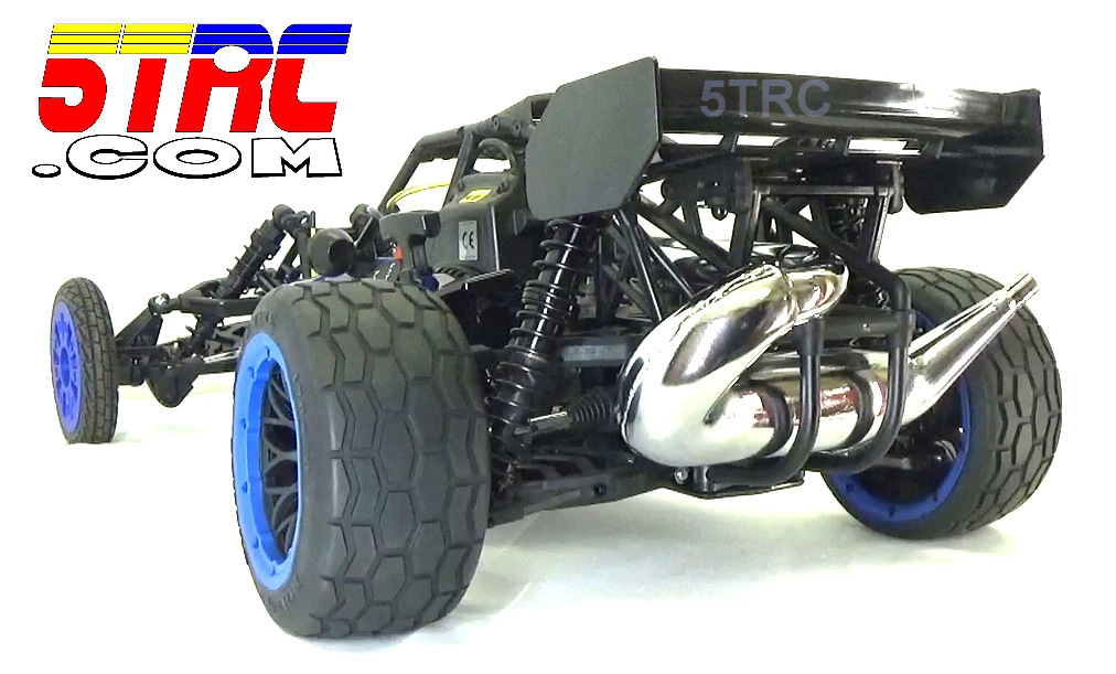 Title and Caption: Custom Rofun 5B Blue 1/5 scale 29cc gasoline ready to run remote control buggy