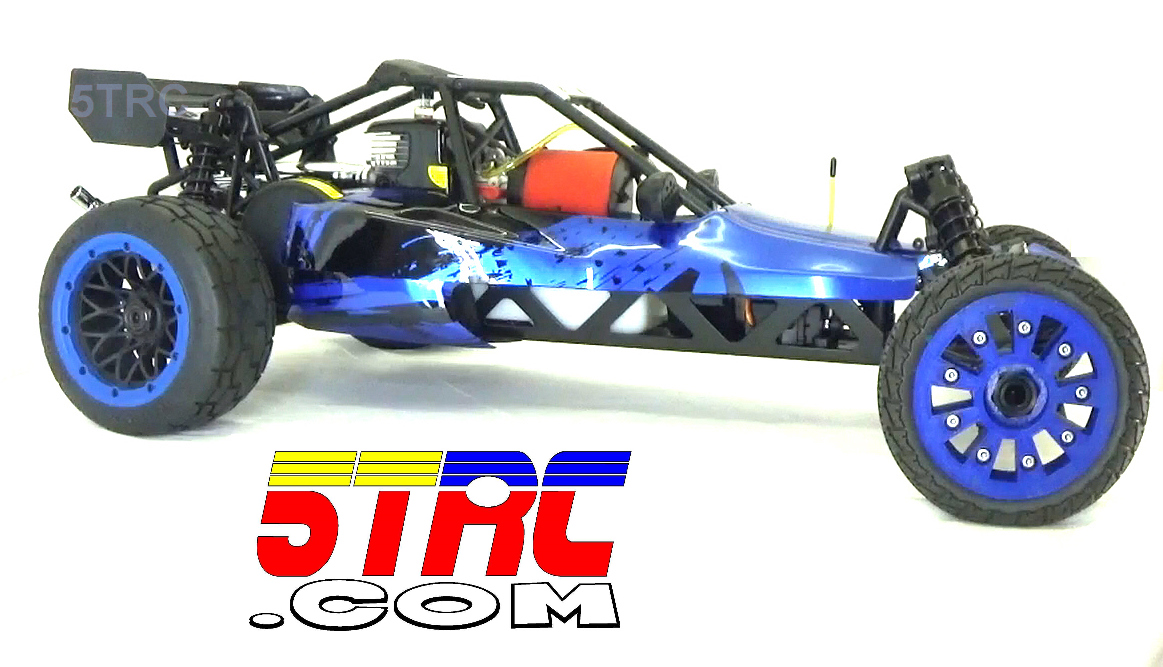 Title and Caption: Custom Rofun 5B Blue 1/5 scale 29cc gasoline ready to run remote control buggy