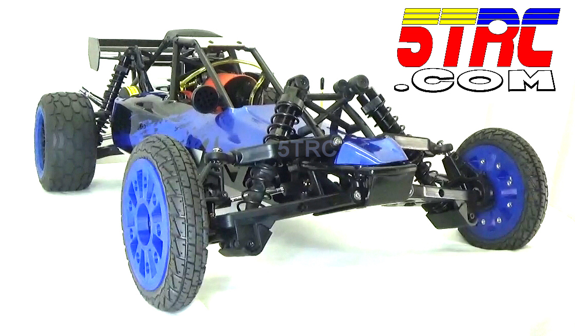 Title and Caption: Custom Rofun 5B Blue 1/5 scale 29cc gasoline ready to run remote control buggy