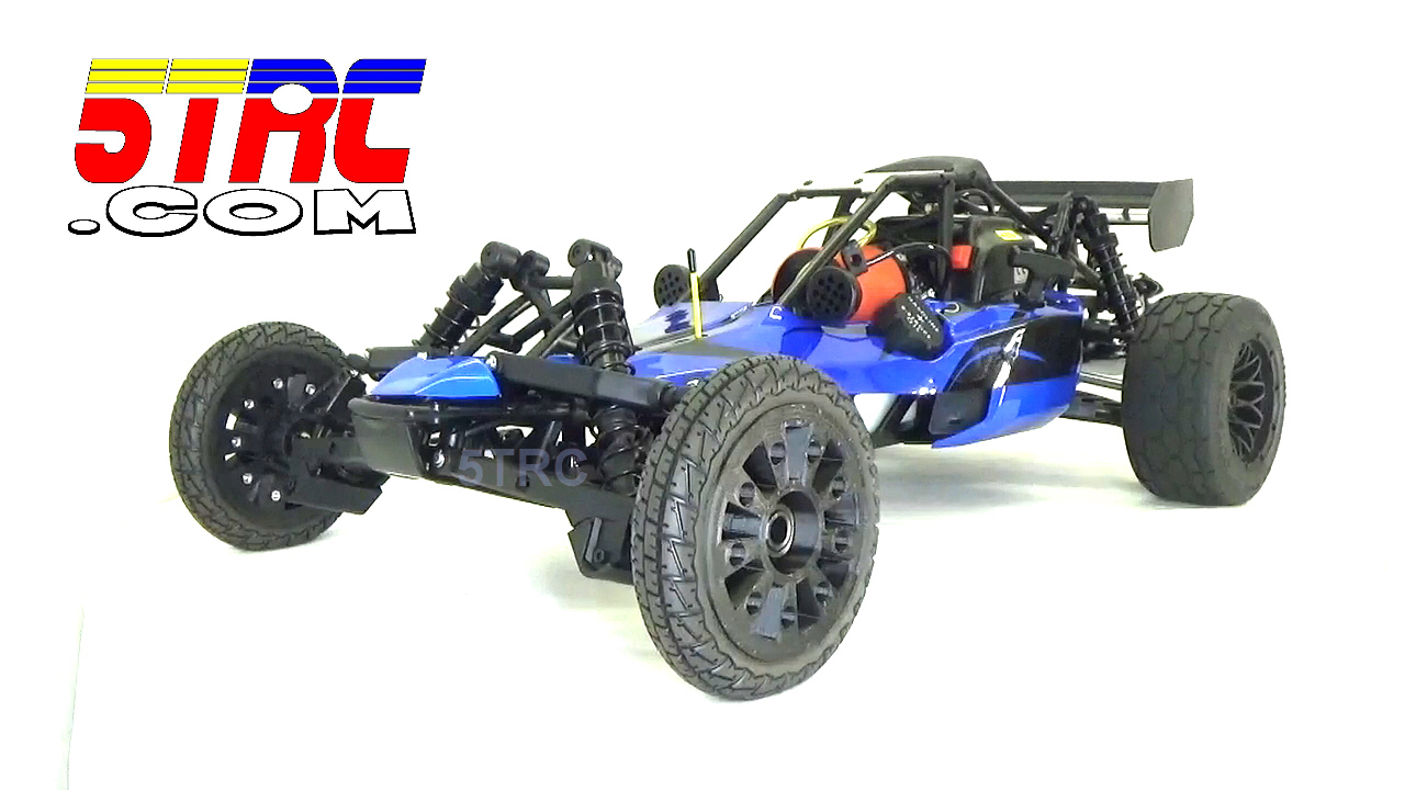 Rofun RC Custom 1/5 Scale 29cc 5B Baja Buggy Gasoline Remote Control Blue Rovan - Image 17