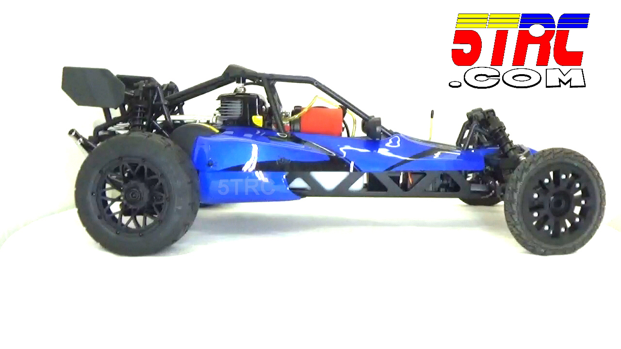 Rofun RC Custom 1/5 Scale 29cc 5B Baja Buggy Gasoline Remote Control Blue Rovan - Image 12