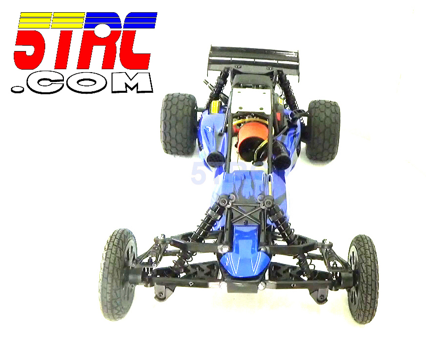 Rofun RC Custom 1/5 Scale 29cc 5B Baja Buggy Gasoline Remote Control Blue Rovan - Image 4