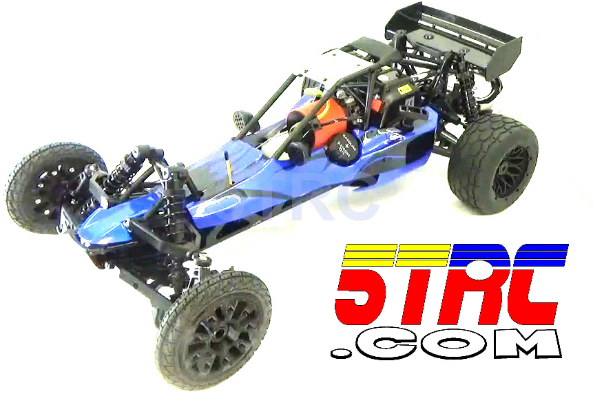 Rofun RC Custom 1/5 Scale 29cc 5B Baja Buggy Gasoline Remote Control Blue Rovan - Image 3