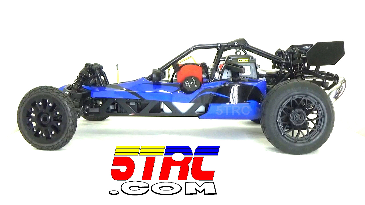 Rofun RC Custom 1/5 Scale 29cc 5B Baja Buggy Gasoline Remote Control Blue Rovan - Image 16