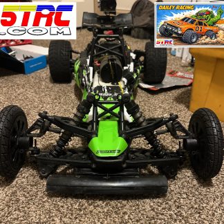 5TRC Skinnys Rovan Drag Front Tires and Wheels Standard 24mm Hex Set of 2 Black