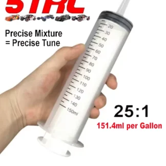150ml-Bulb Rofun 2 Cycle mixing measuring bulb for precise 151.4ml per gallon