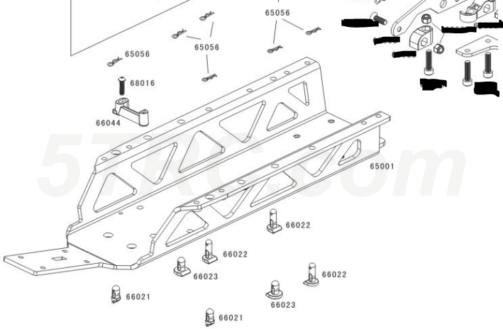 65001 Rofun Main Chassis Side Plates Frame Rails 15 RC Baja 5B Rovan