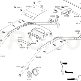 65006 Rofun Upper Roll Cage Bars Frame Set 15 RC Baja 5B Rovan