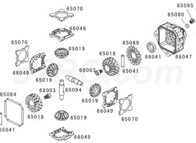 65019 Rofun Differential Gear Set 1 5 5th Scale RC Baja 5B Rovan