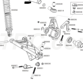 65024 Rofun Rear Hub Carrier Assembly 1 5 5th Scale RC Baja 5B Rovan