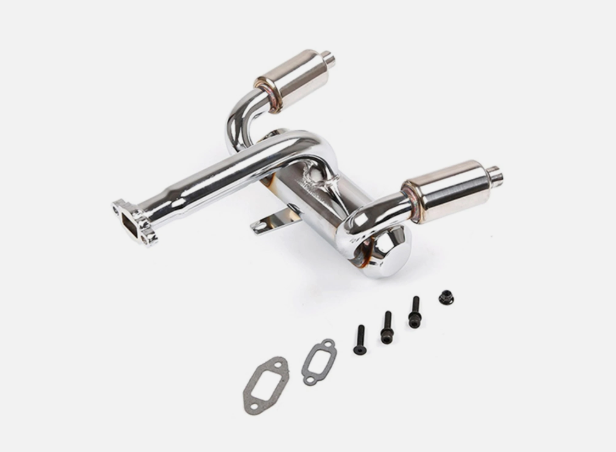 85299 Dual Exhaust Pipe Kit for 15 HPI ROFUN BAHA ROVAN 5TRC King Motor Baja 5B Rc (2)