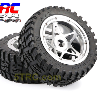 855312 Rofun CNC Wheels Silver Front 15 RC Baja 5B Alloy Rovan