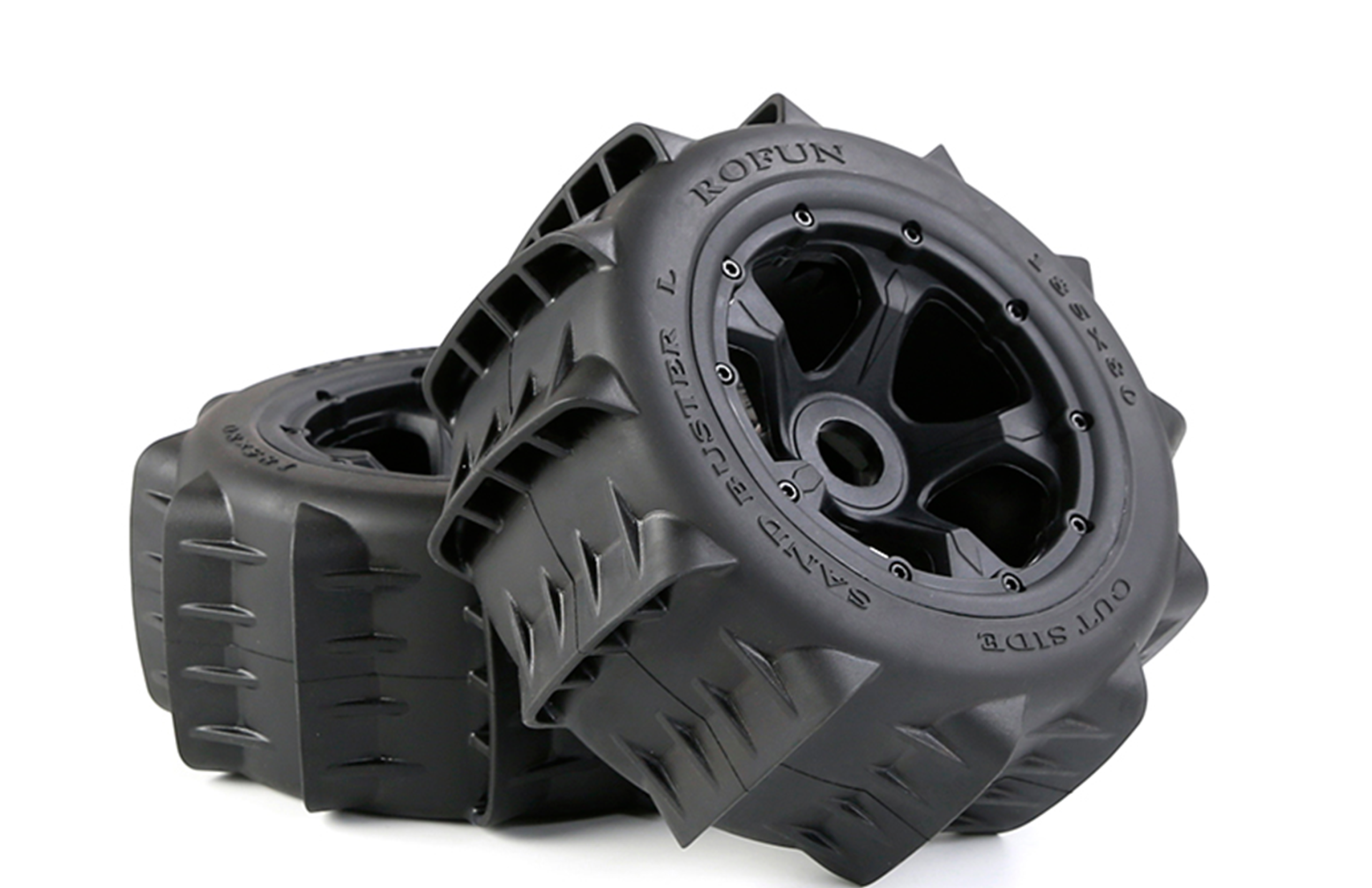 855691 Rofun 15 RC Baja 5B 185x80 Desert Tires on Star Wheels Pair of 2 Rofun (2)