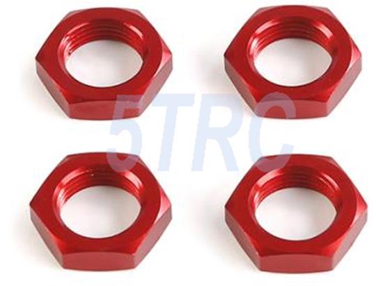 871751 Rofun LT Red Aluminum 18mm Wheel Nuts 4 Pack HPI Losi Rovan KM
