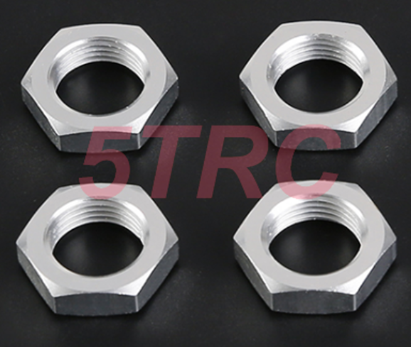 871754 Rofun LT Silver Aluminum 18mm Wheel Nuts 4 Pack HPI Losi Rovan KM