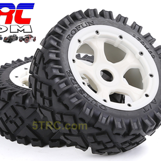 9511721 Rofun 15 RC Gen IV Nylon Front Wheels White Pair Baja 5B Rovan